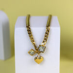 necklace gold heart accessories