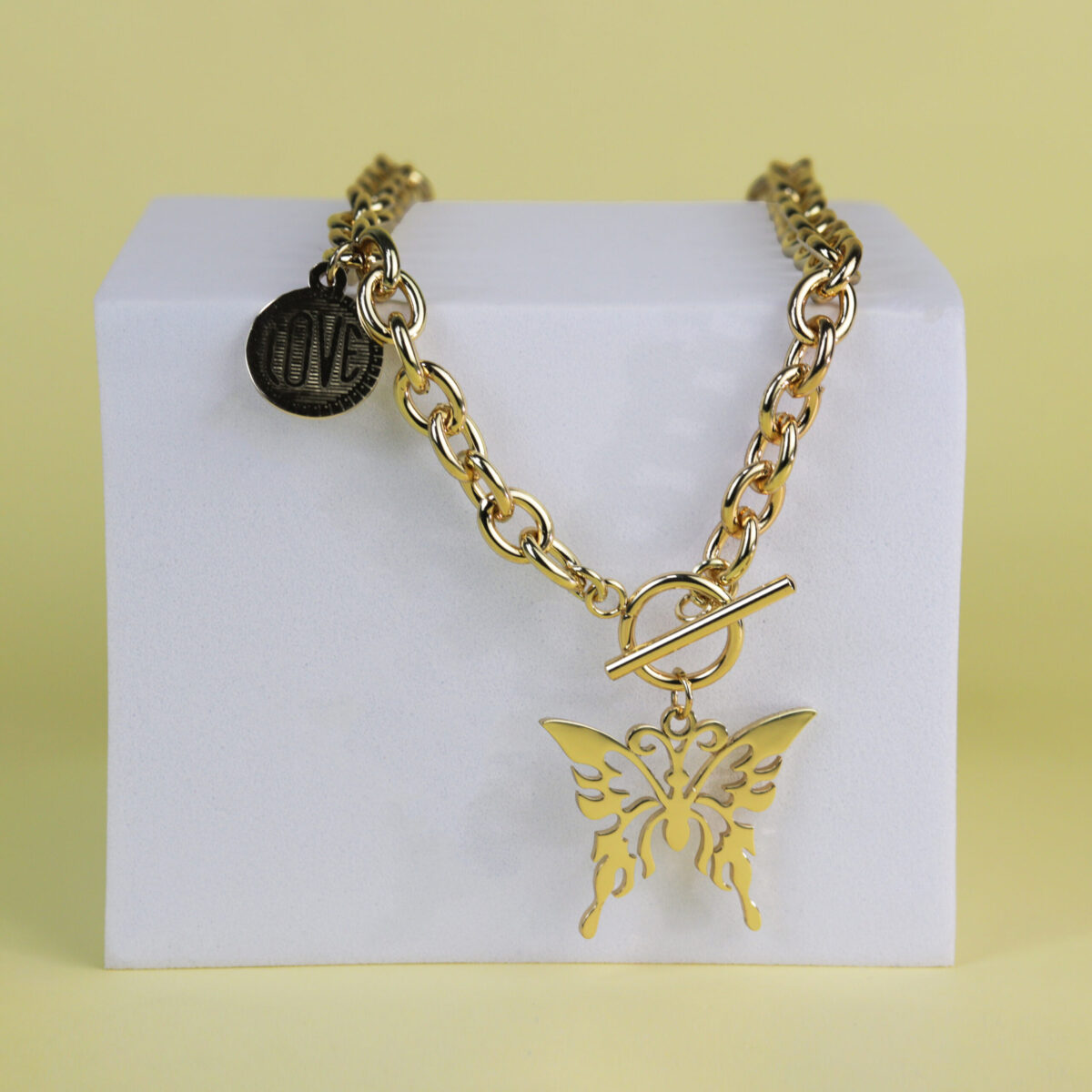 Solid Butterfly Pendant