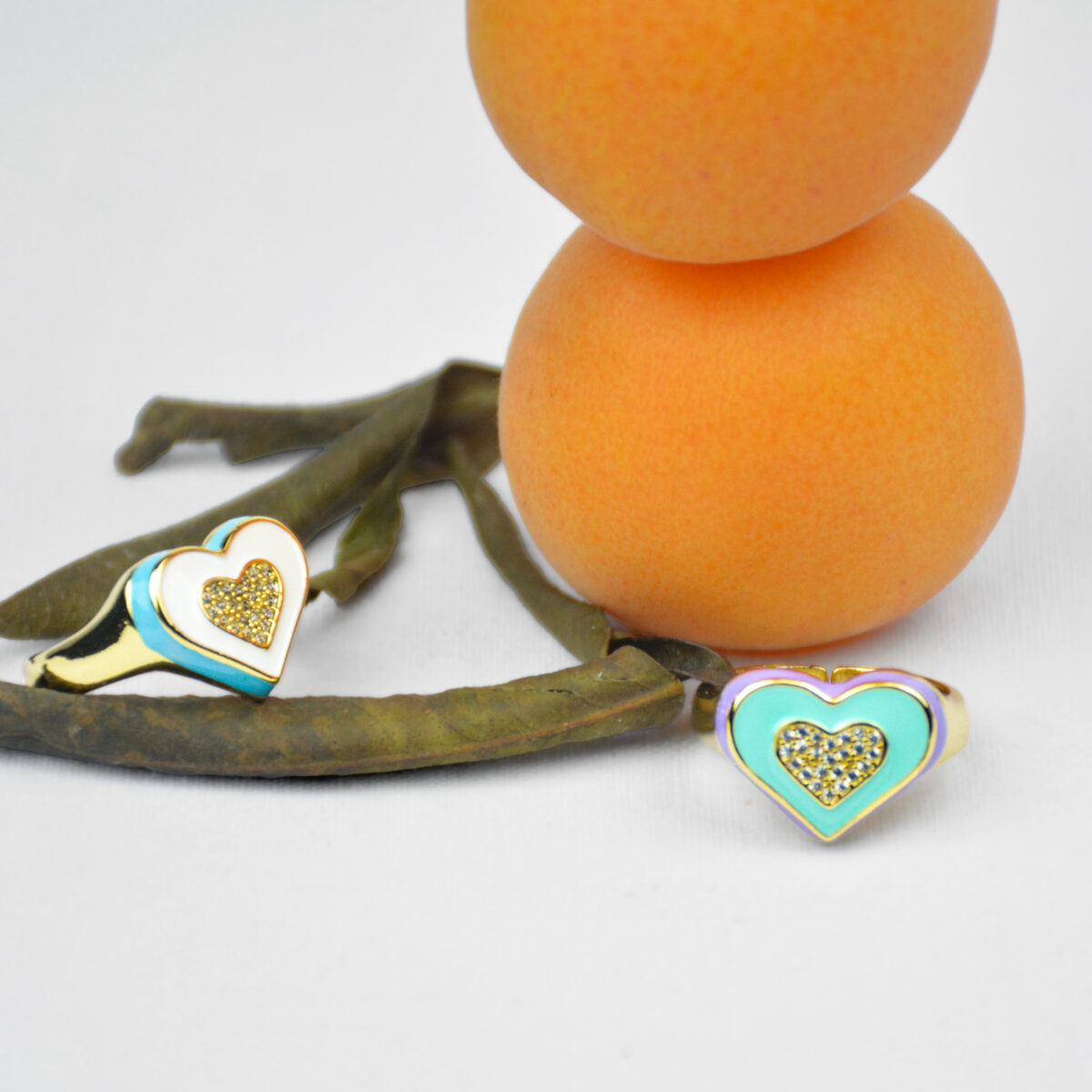 Double Heart Ring hear ring best rings gold heart crystal ring