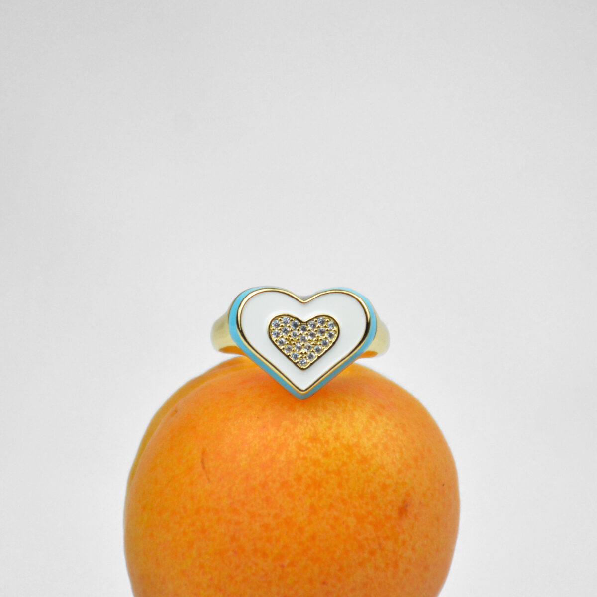 Double Heart Ring hear ring best rings gold heart crystal ring