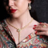 Zircon Snake Necklace Ring Set